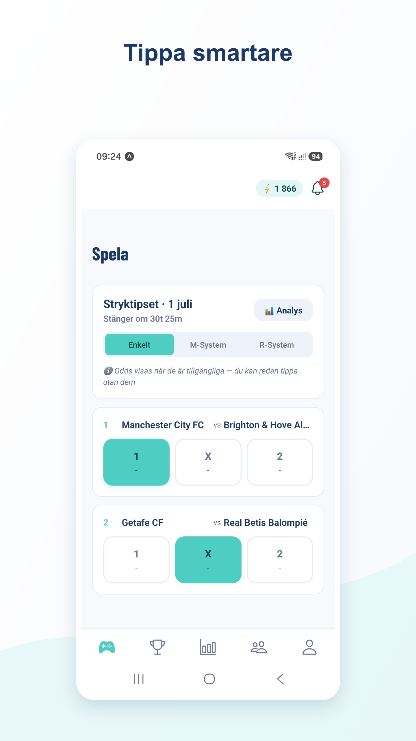 Ronden — Tippa smartare